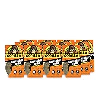 Vista 12 de Gorilla 6100101-10 Cinta adhesiva para llevar, 1" x 10 yardas, negro, (paquete de 10), paquete de 10, 10