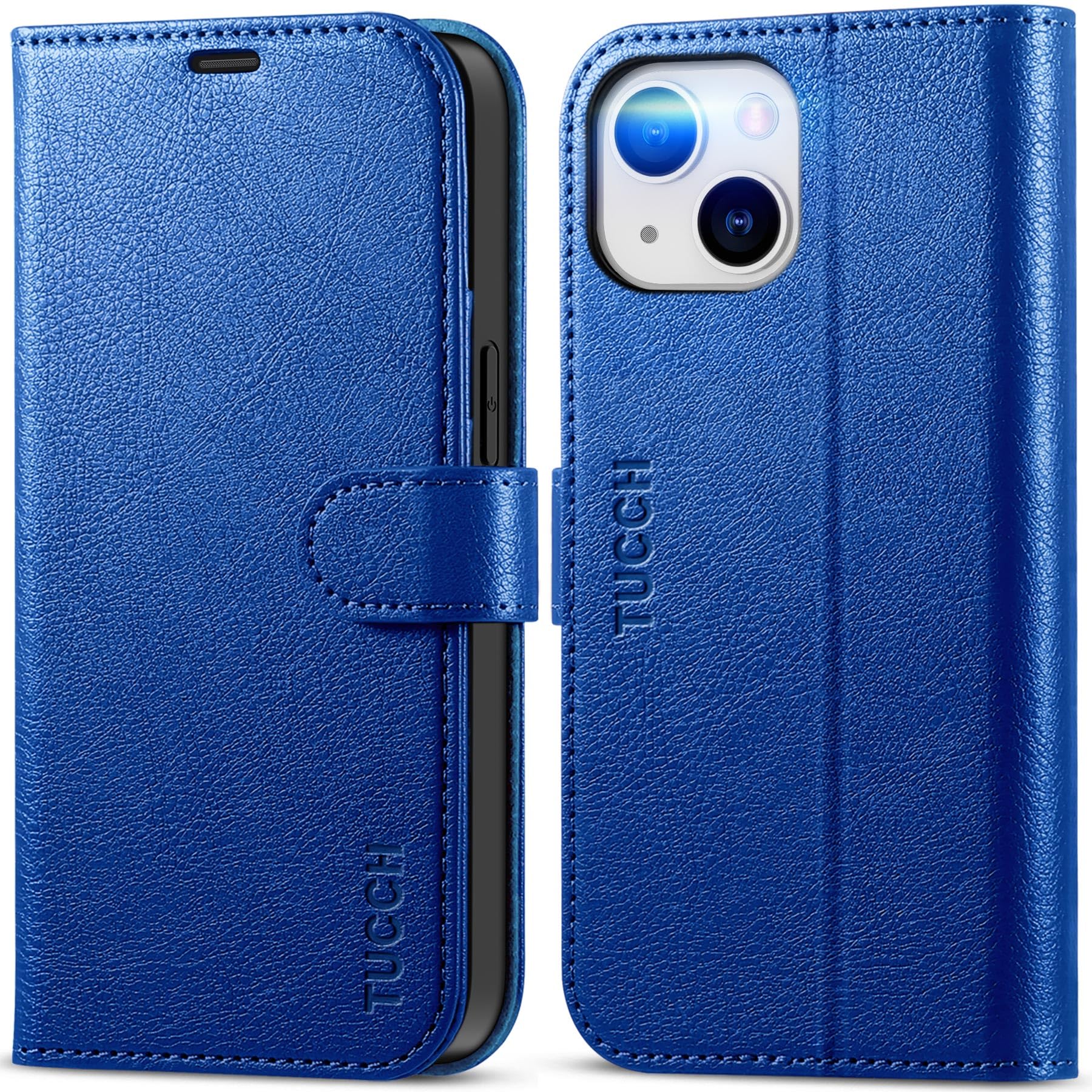 TUCCH Wallet Case for iPhone 13, [RFID Blocking] [4 Card Slots