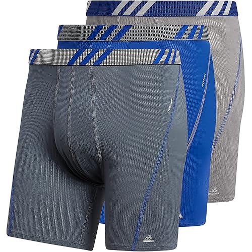 adidas Mens Sport Performance Mesh Boxer Brief Underwear (3-Pack) DISCONTINUED