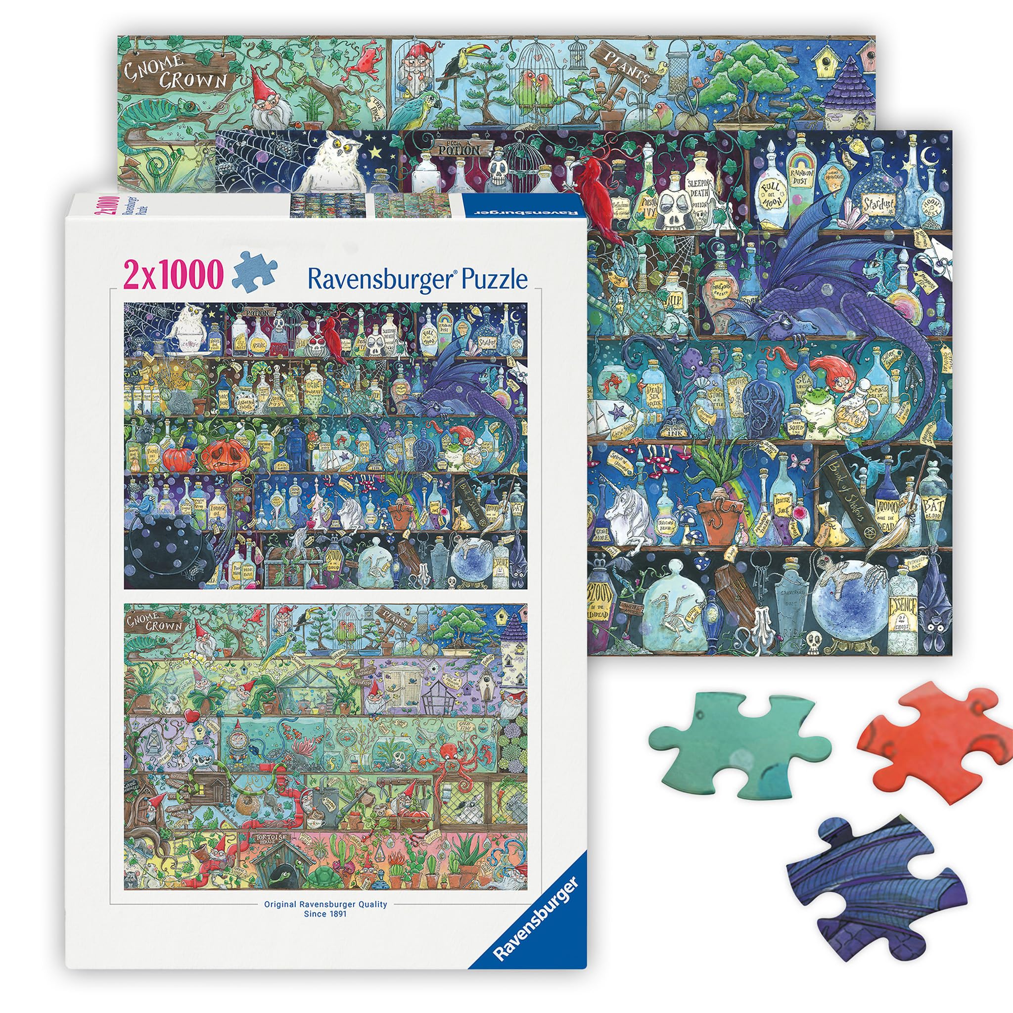 Amazon.com: Ravensburger - Magic Shelves by Zoe Sadler - 2 x 1000