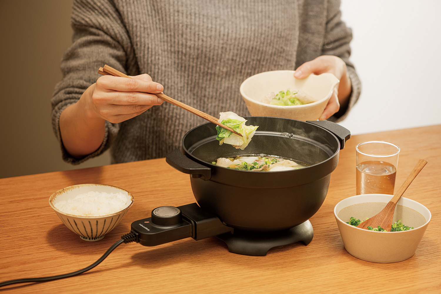 Amazon.co.jp: recolte レコルト 電気なべ コポット 1台5役 煮る