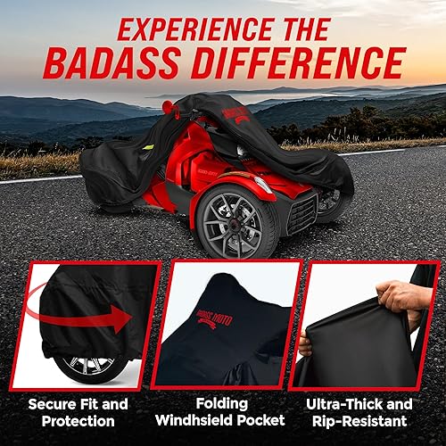 Miniatura 3 de La funda compatible con Can Am Ryker se adapta a 600, Rally, Sport, Can Am Ryker 900 Cover. Toda la protección Wx duradera impermeable Can Am Ryker