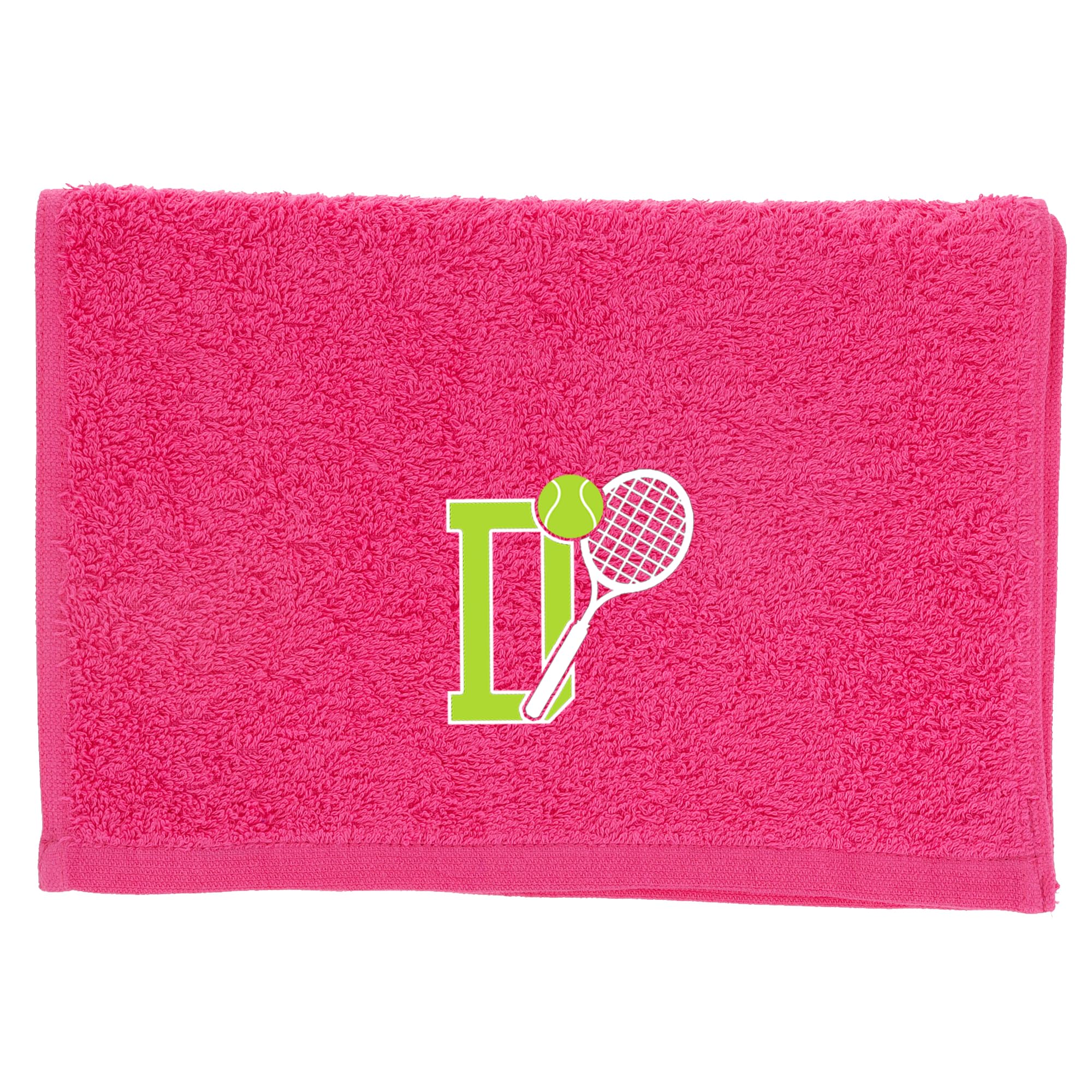 Always Looking Good Tennis Towel with Monogrammed Embroidery Initial Gift for Men & Women, Training Accessory Gift, Gym Towel Present for Tennis Players Birthday, Retirement, Christmas - Pink, D