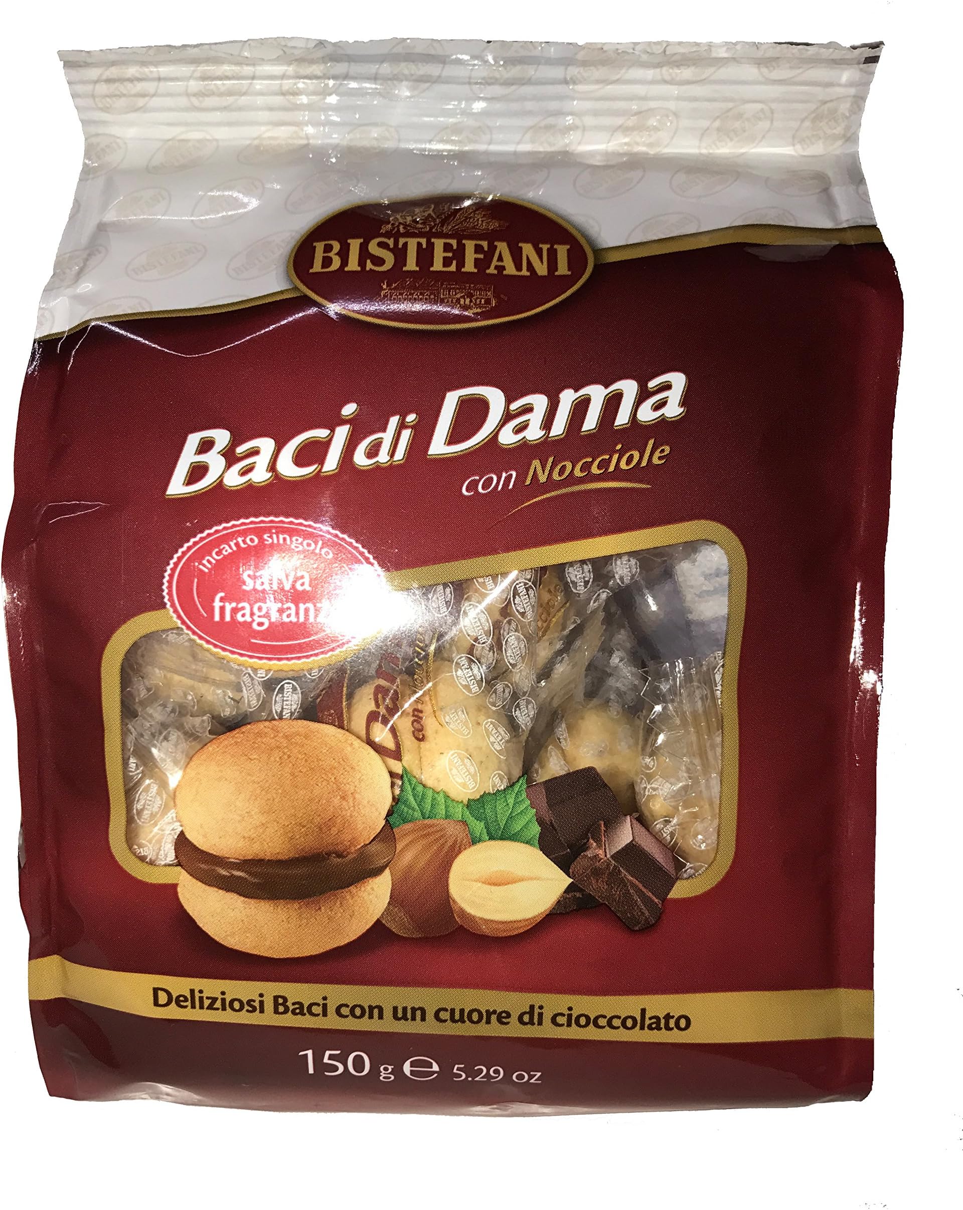 BISTEFANI Baci Di Dama con Nocciole - Lady's Kisses with hazelnuts 5.29 oz (150 gr)
