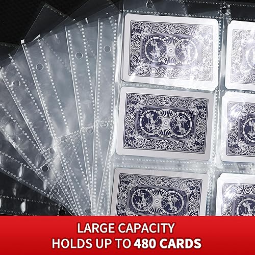 Miniatura 7 de Carpeta de tarjetas intercambiables, capaz de recoger 400 tarjetas estándar, con 50 fundas desmontables, colección de clips para álbumes de