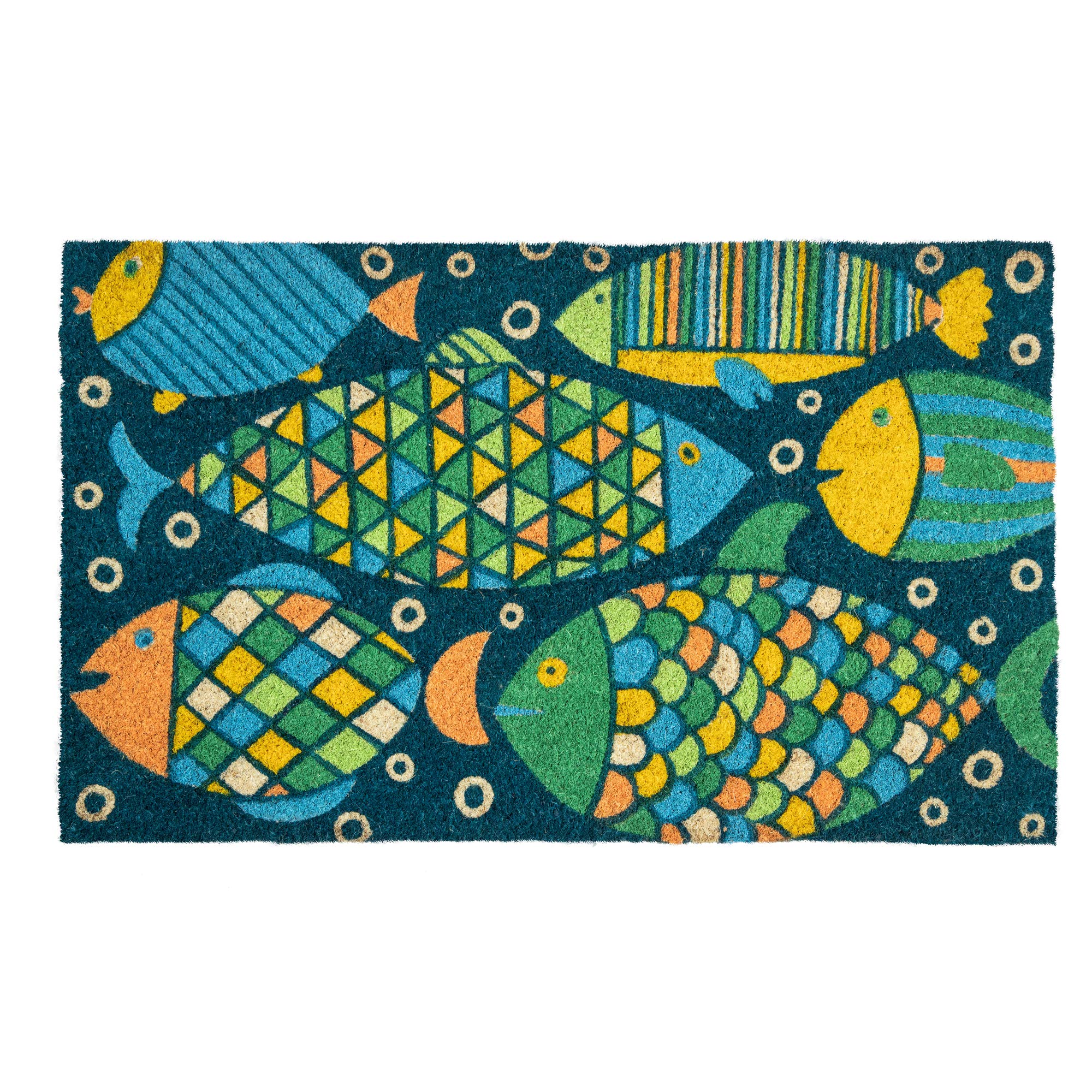 Entryways Fancy Fish Doormat, 17"x28"
