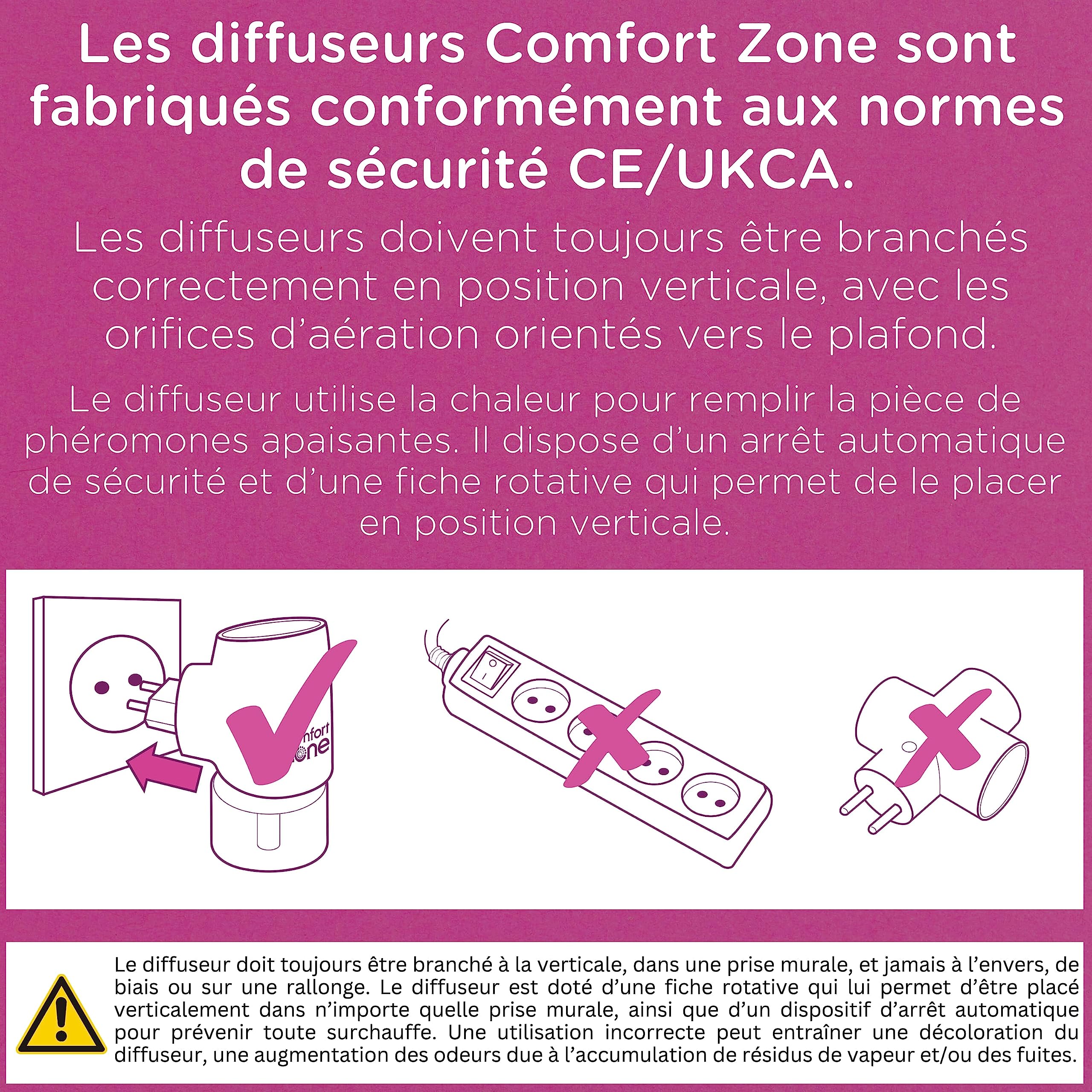 Pack éco de 4 recharges pour diffuseur Comfort Zone (120 Jours) – des phéromones: réduit Le Stress, Le marquage urinaire, Les griffades et Autres comportements problématiques.