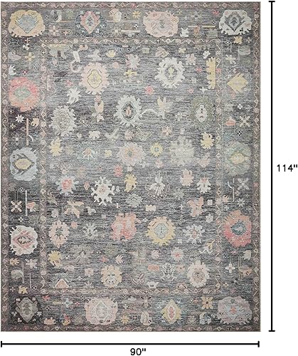 Vista 56 de Loloi II Elysium - Alfombra de pasillo color plata/multi de 2'-6" x 7'-6" Plateado y multicolor,Carbón / Multi,Mezclilla/Multi,Grafito/Multi,Multi