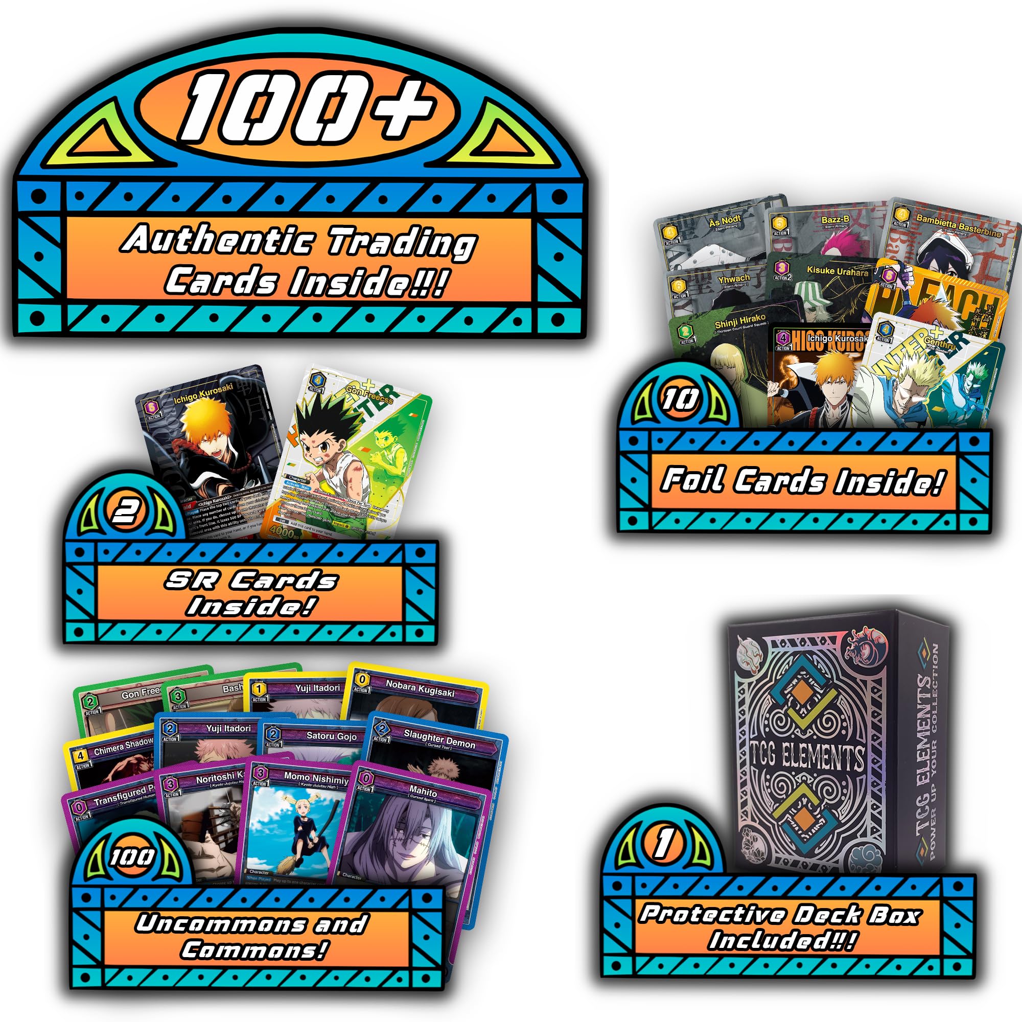Amazon.com: TCG Elements - Union Arena Trading Card Bundle, 100