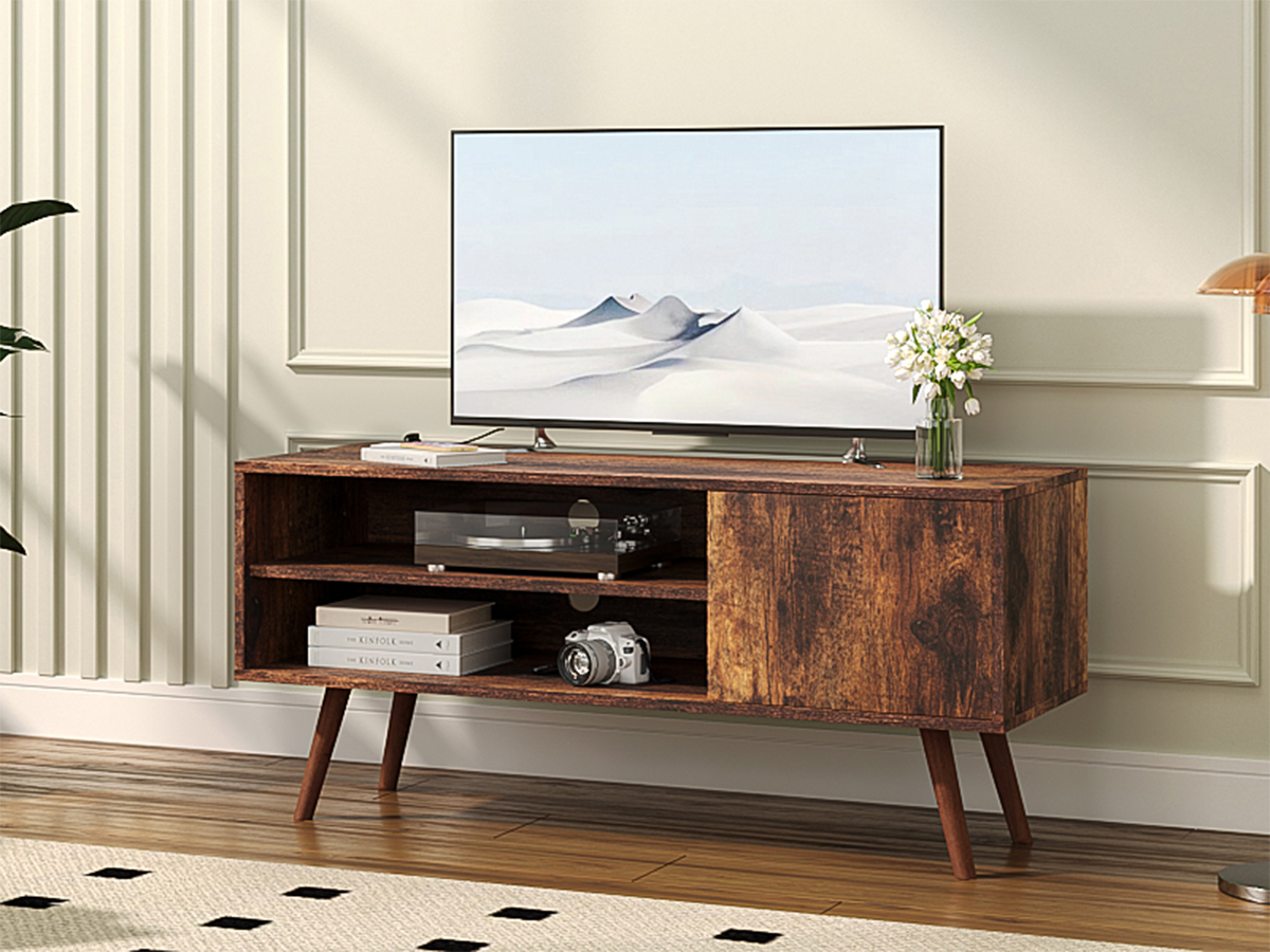 Amazon.com: Cozy Castle TV Stand for 48-55 Inch TV, Mid Century