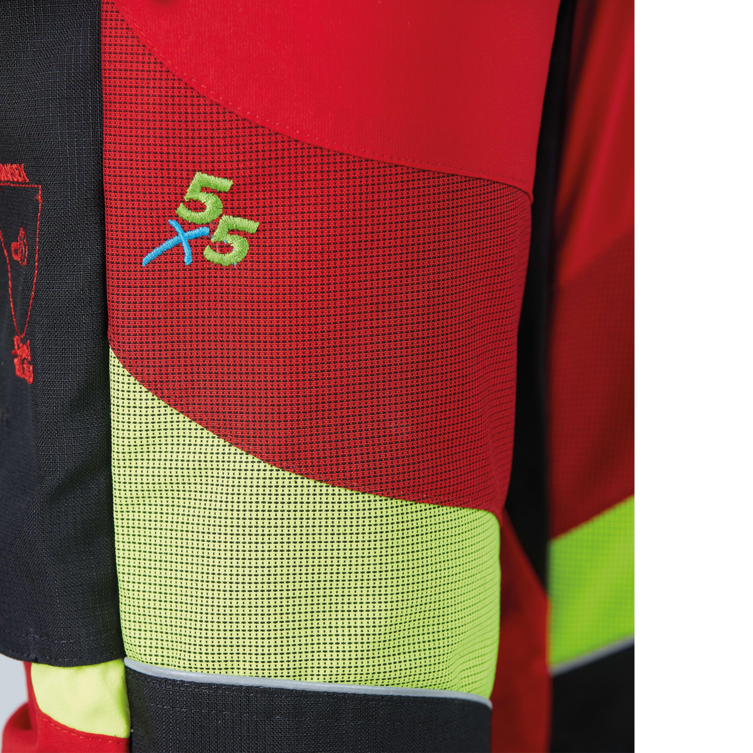 PSS Schnittschutzhose X-Treme Breeze Rot/Gelb Größe 98