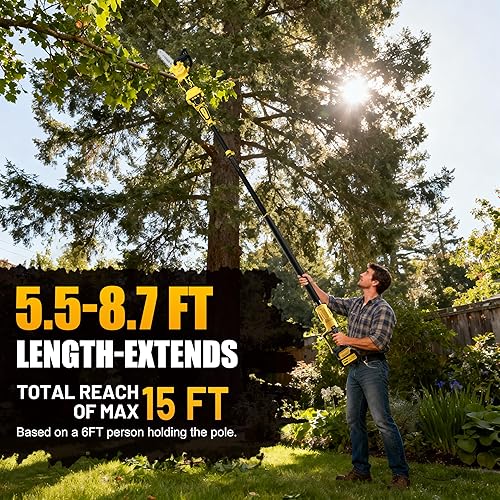 Miniatura 4 de Sierra de poste inalámbrica 4 en 1 de 8 y 10 pulgadas y mini motosierra