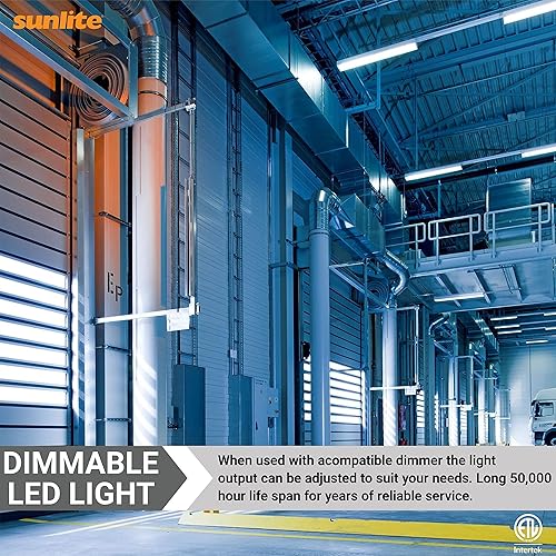 Miniatura 5 de Sunlite 85552 Lámpara de tira lineal LED de 2 pies, 20W, 2300 Lmns, CCT seleccionable 3000K-5000K, regulable, vida útil de 50,000 horas, 83 CRI,