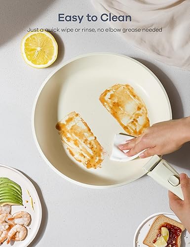 Miniatura 9 de Ganiza Juego de 27 utensilios de cocina antiadherentes, juego de ollas y sartenes antiadherentes, mango desmontable antiadherente, juegos de