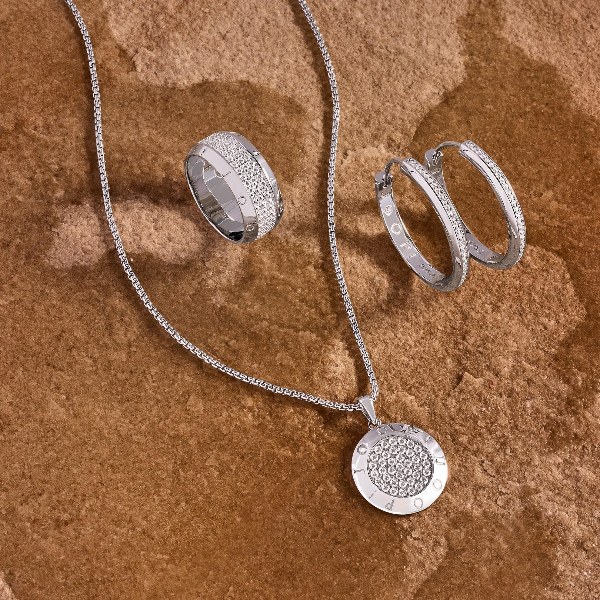 JOOP! Ring 925 Sterling Silber Damen Ringe, mit Zirkonia synth., Weiß, Kommt in Schmuck Geschenk Box