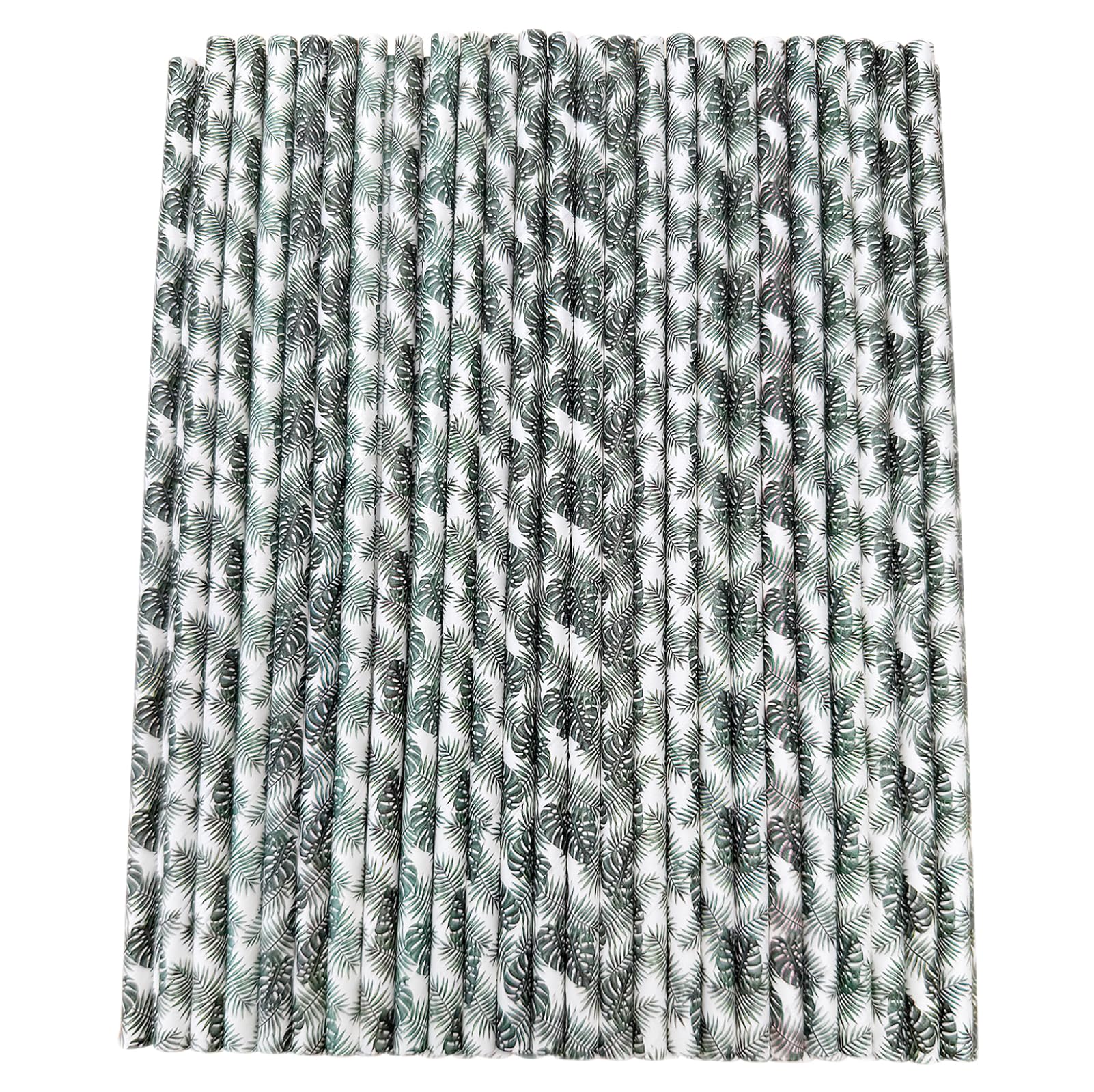 YAOSHENG [100 Pack] Pink & Gold Paper Straws Disposable, 100% Biodegradable Multi-Pattern Party Straws For Birthday, Wedding and Holiday Decoration (