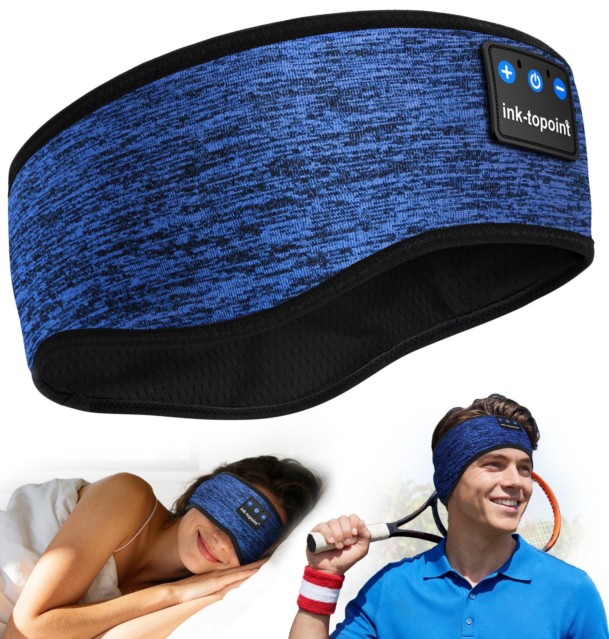 Schlafkopfhörer Bluetooth,Schlaf Kopfhörer Stirnband Bluetooth 5.4 Kopfhörer Geschenk für Männer/Frauen mit Ultradünnen HD Stereo Lautsprecher für Sport,Schlafen,Reisen,Meditation,Entspannen