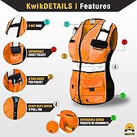 Vista 4 de KwikSafety - Charlotte, NC - Chaleco de seguridad RoadBOSS Economy & Premium para Mujer Ajustado Clase 2 ANSI probado OSHA