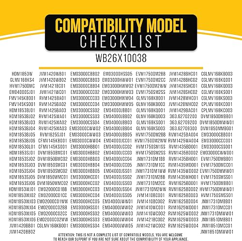 Miniatura 8 de PartsBroz WB26X10038 - Motor giratorio compatible con microondas General Electric Hotpoint Kenmore - Sustituye a AP2024962 769741 AH237772 EA237772