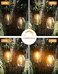 Luckystyle 60FT LED Outdoor String Lights with 16+1 Edison Shatterproof IP65 Waterproof Bulbs, 2700K Dimmable Commercial Grade Patio Lights, Heavy Duty Outside Hanging Lights for Garden Porch Decor