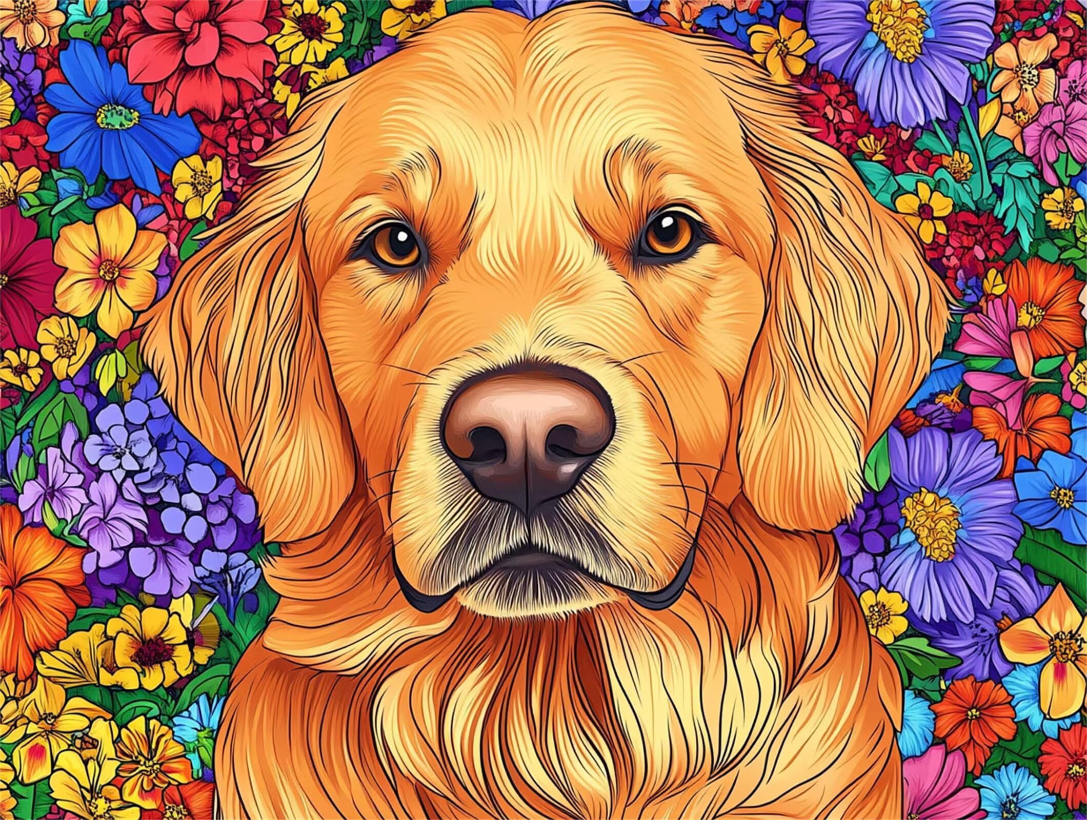 Dog Diamond Art, zestawy do malowania diamentami 5D dla dorosłych 61x81.3