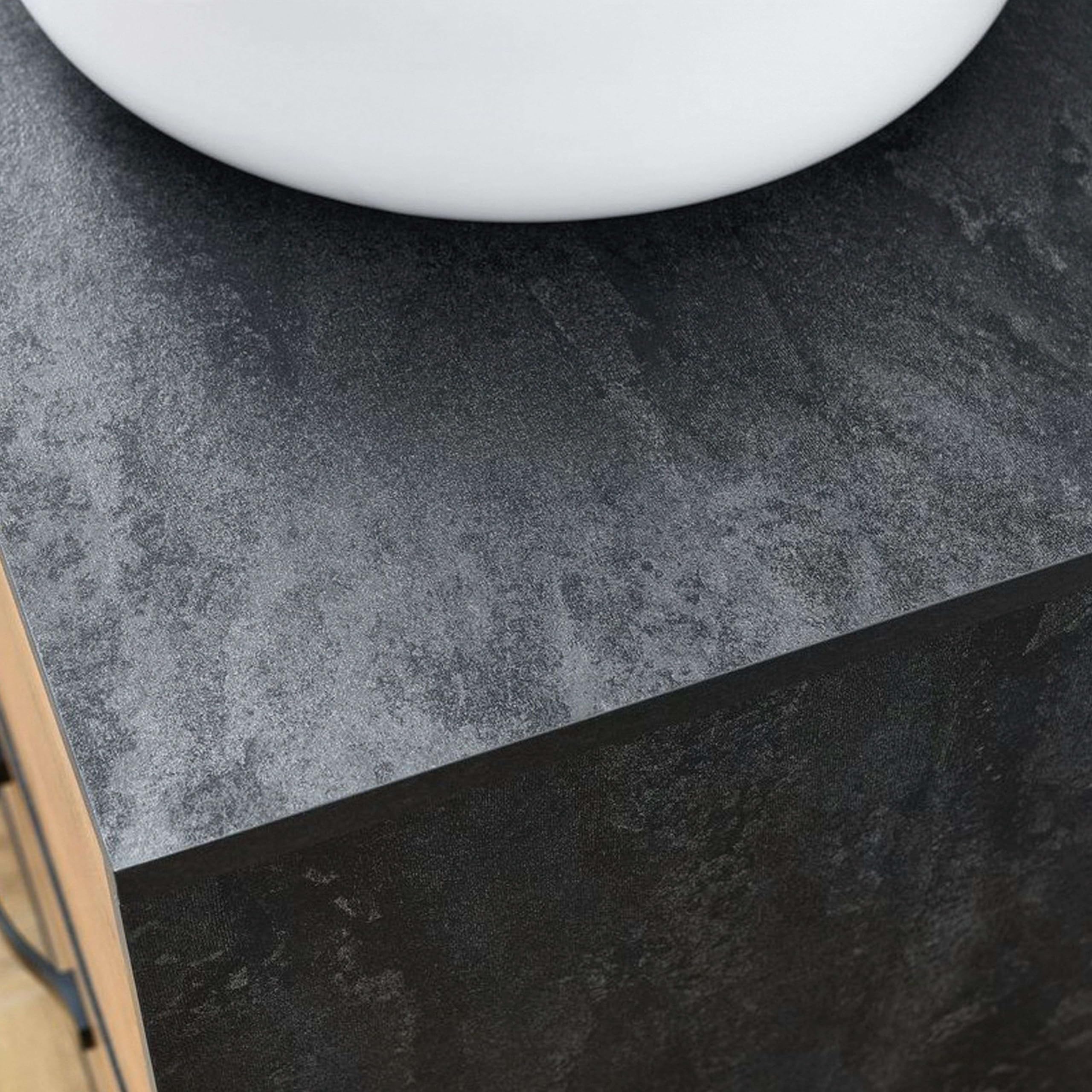 Miroytengo Mueble de Baño Sena Doble Arario y 2 Cajones Sin Lavabos 120cm Melamina Roble Gold y Negro