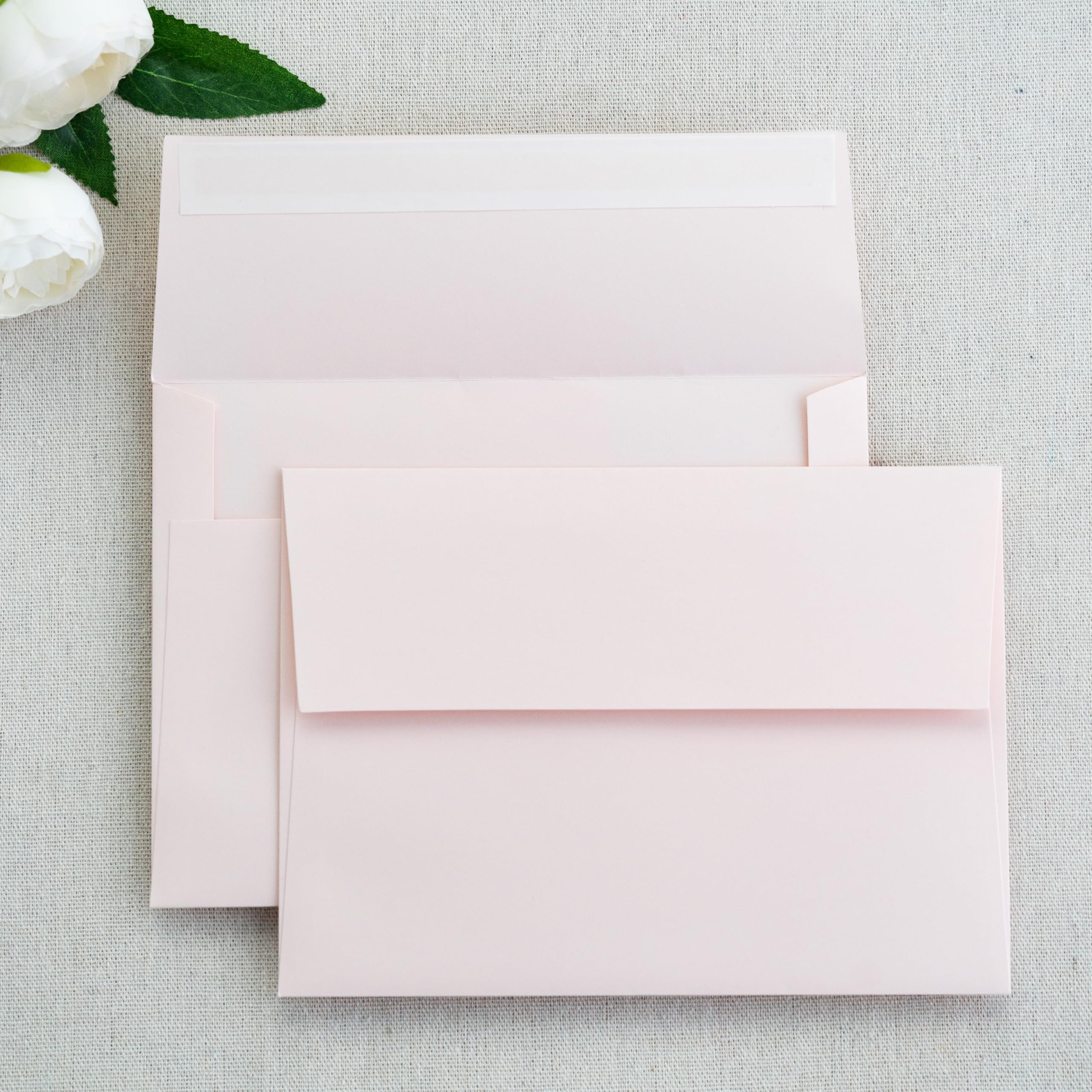 A7 Pink Self-Seal Envelopes - 5x7 Inch, Pack Of 50, For Invitations, Cards & Photos