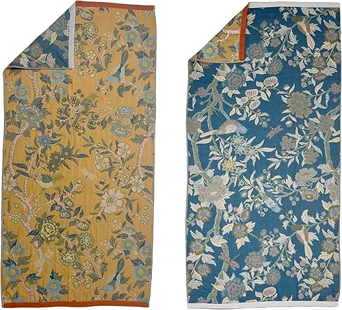 Miniatura 7 de EHAWLIFE Toalla de baño de algodón de lujo de gran tamaño, toalla de baño jacquard de 30 x 60 pulgadas para adultos, toallas de baño florales para