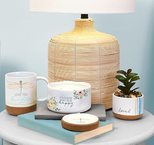 Miniatura 5 de Pavilion Gift Company - Love You Daughter - Taza de cerámica de 16 onzas con fondo glaseado de arena, libélula, taza de café de mango grande,