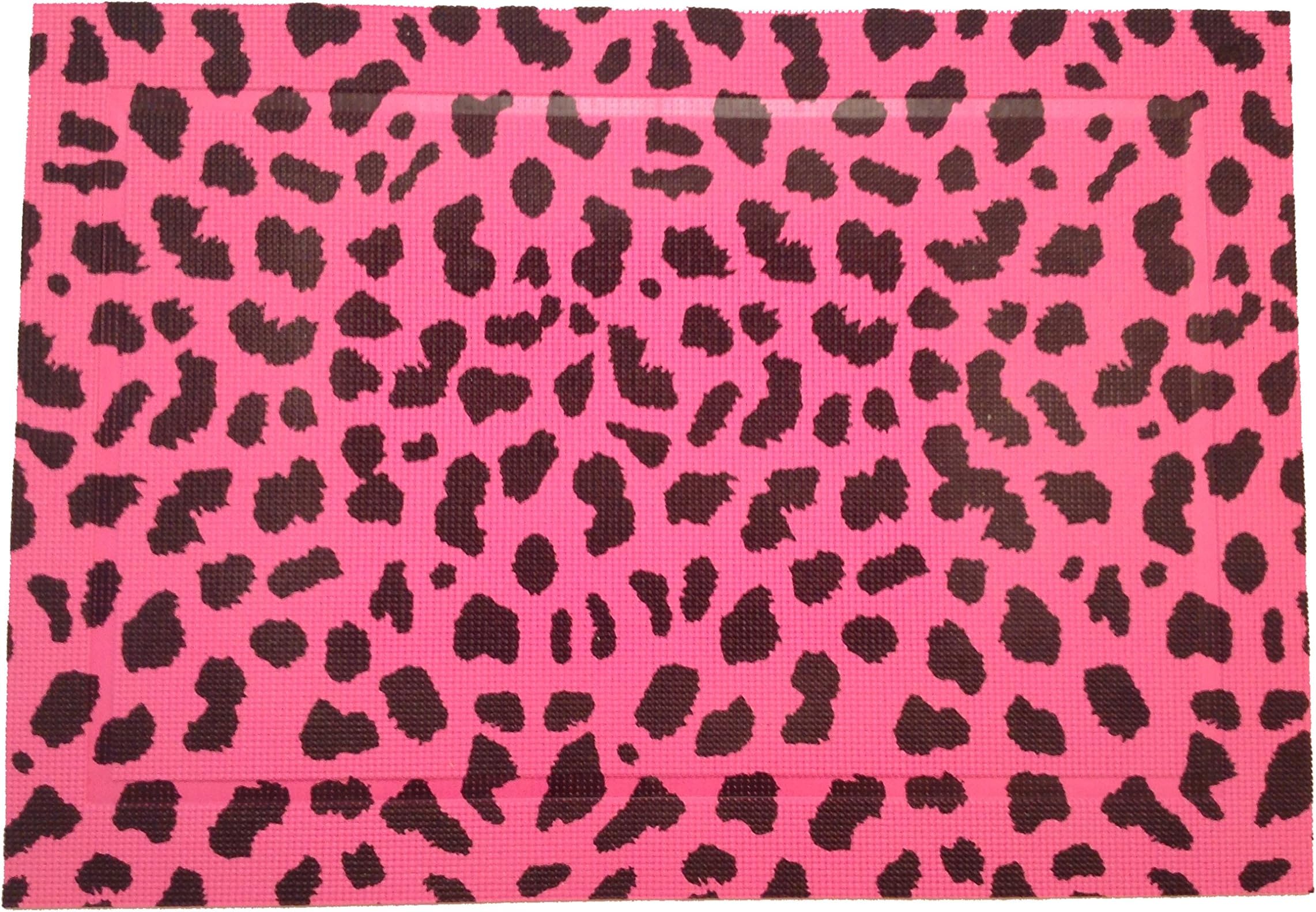 Cat Litter Mat 35x24 Pink Cheetah