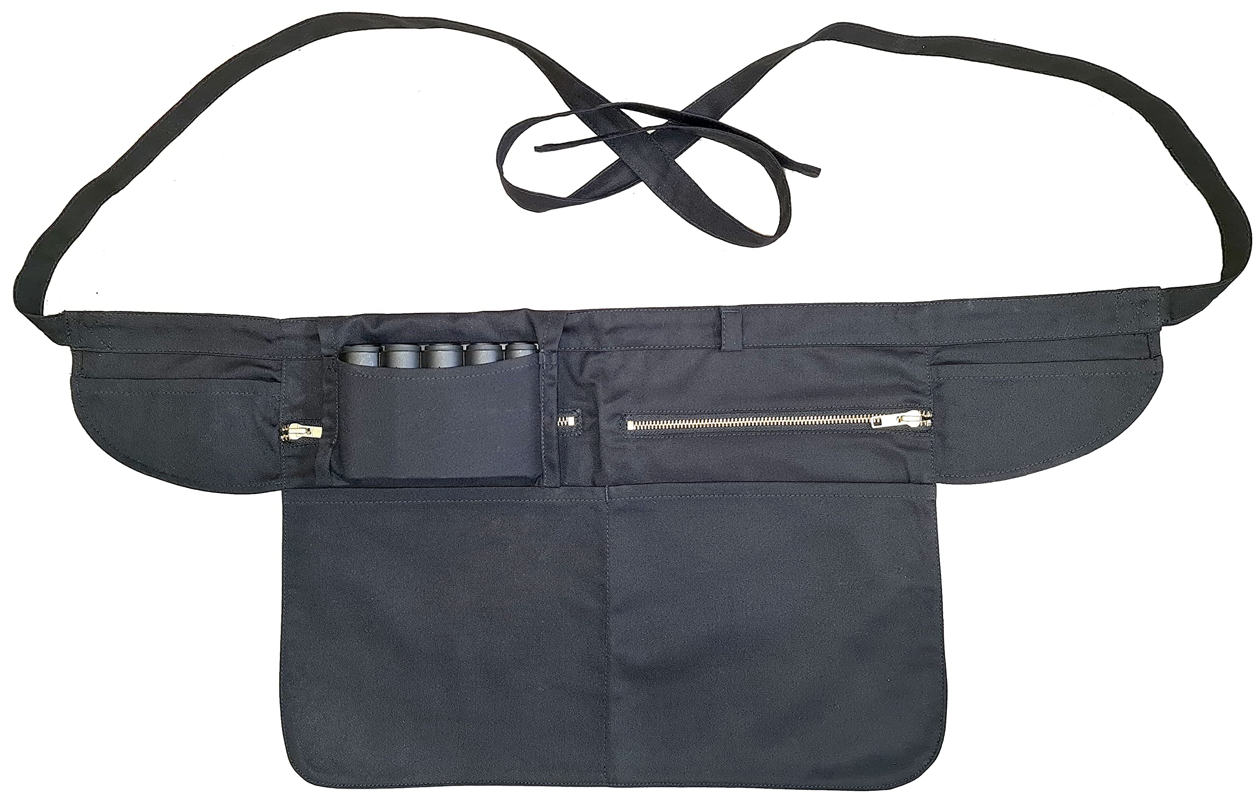 Tablier Serveur, Serveuse, barman, barmaid, restauration, forain, commerçant, maraîcher, plagiste, 5 poches, coloris noir, facile d’entretien, finition soignée