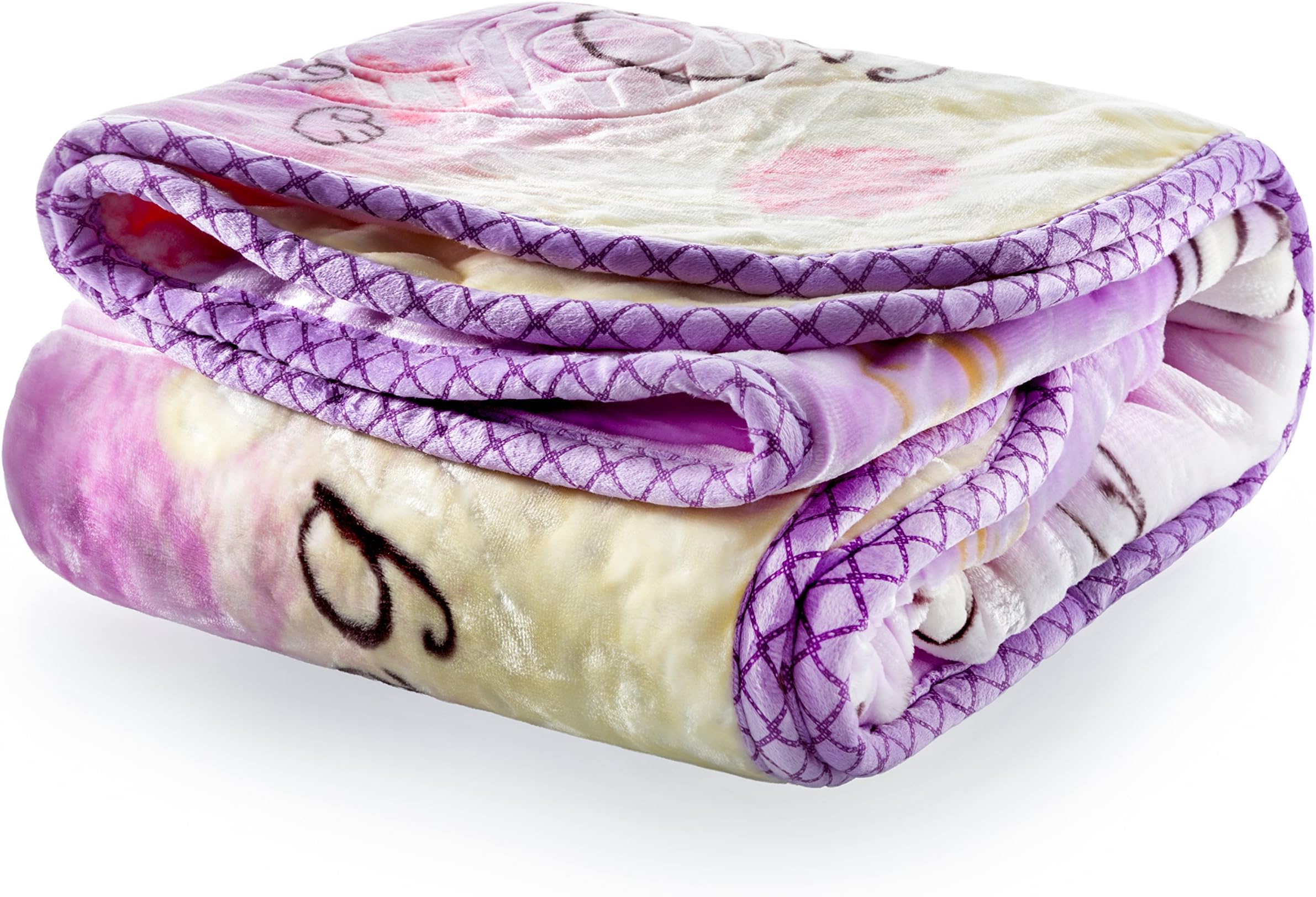 Extremely Soft Plush Mink Baby Blanket – Versatile Crib and Stroller Cover for Newborn Infants, Toddlers and Kids - Warm Fluffy and Breathable Nursery Cover - 41" x 53" - Purple