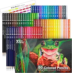 80 Colored Pencils – Professional Color Pencils for Adult Coloring Books,Coloring Pencils with Oil-Based Cores,Soft Core, Art Supplies Gift for Beginners & Adults