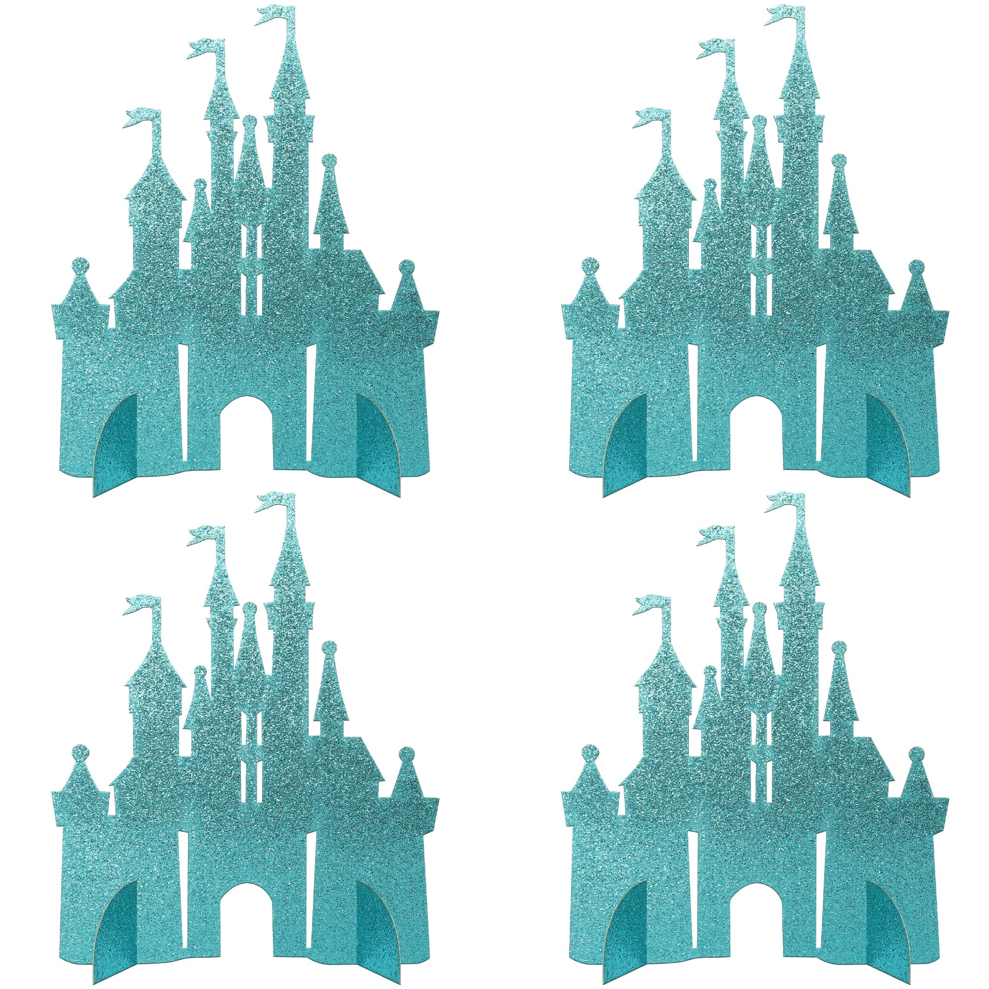 4 Pack Castle Honeycomb Table Centerpiece Celebrating Princess Happy Birthday Table Toppers Centerpieces Decorations for Castle Theme Baby Shower Anniversary Birthday Party Table Decorations Supplies