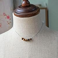 Vista 4 de Crystal Pendant Necklace 925 Sterling Silver Chain Necklace Adjustable Healing Crystal Necklace For Women