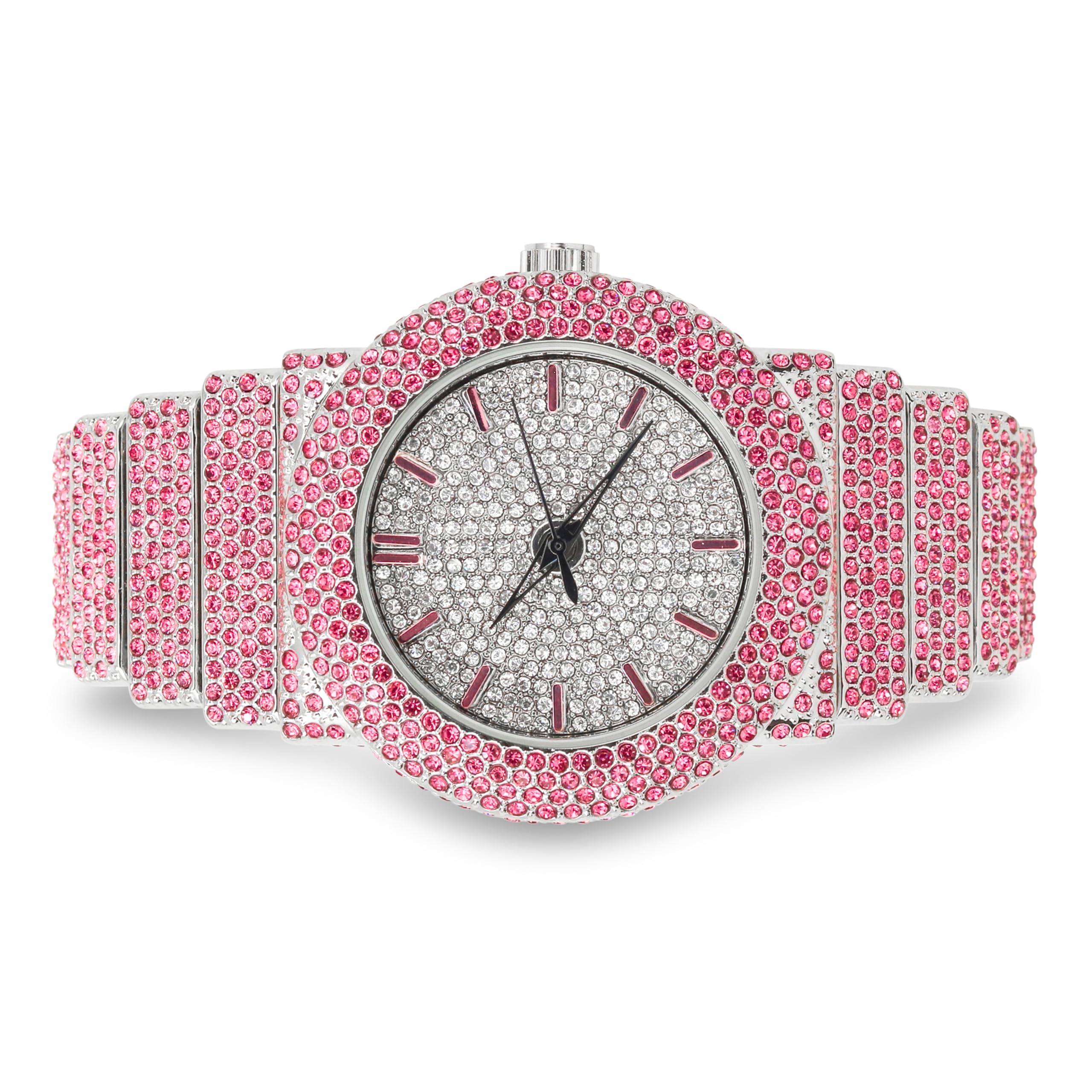 ICE STAR Damen-Armbanduhr, 40 mm, mit Diamanten, Quarzuhrwerk