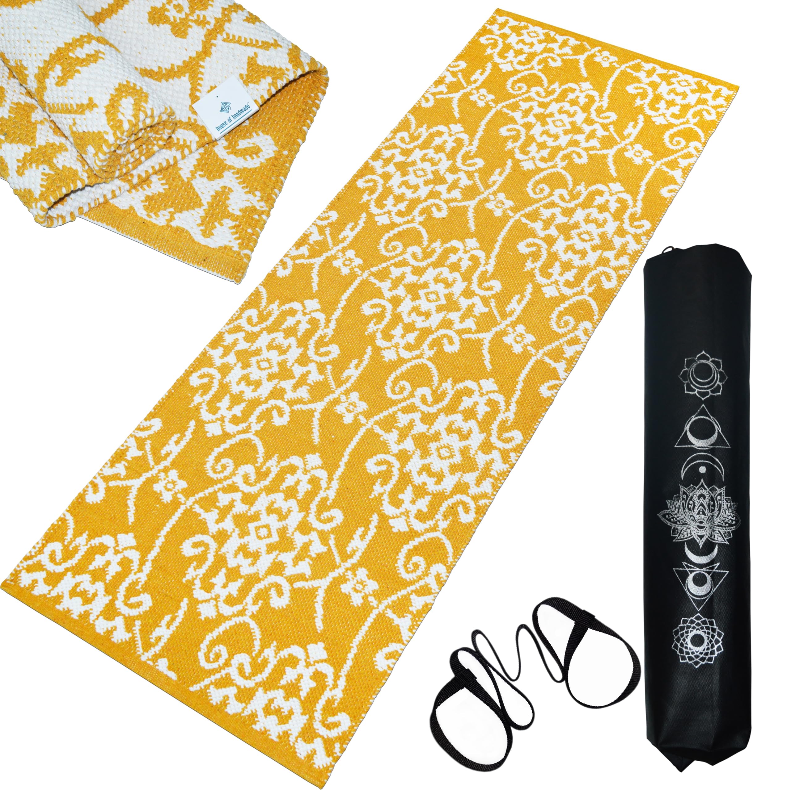 See full amazon price history chart for House of Handmade Premium Yoga Mat for Women Men Pure Cotton Anti Slip with Carry Bag & Strap | Eco-Friendly 8mm Thick Home & Gym Use Machine Washable, xl Yellow House of Handmade Premium Yoga Mat for Women Men Pure Cotton Anti Slip with Carry Bag & Strap | Eco-Friendly 8mm Thick Home & Gym Use Machine Washable, xl Yellow (B09T5ZWC27) Amazon Price History, Amazon Price Tracker