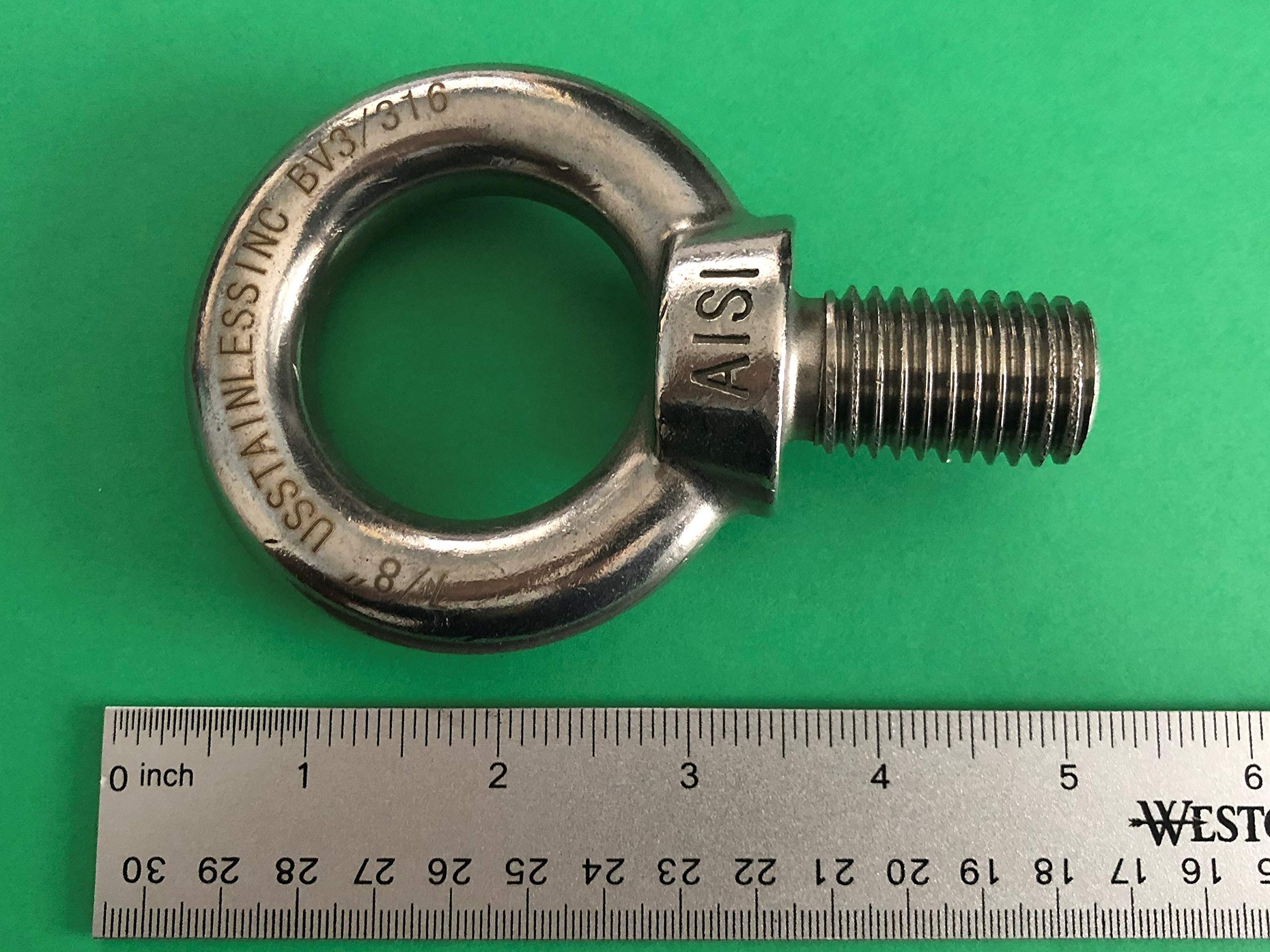 Bullone a occhio di sollevamento in acciaio inox 316 7/8" UNC di grado marino