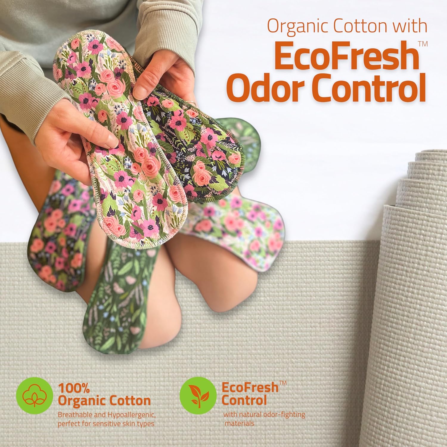 Non-Slip Reusable Incontinence Pads for Bladder Control (L+XL; 6-Pack); High Temp Washable Organic Cotton Cloth Pads with Fast Absorption & Odor Control; Ultra-Soft & Non-Irritating for Sensitive Skin - Image 4