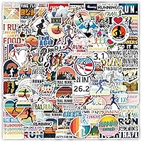 Vista 1 de Paquete de 110 calcomanías deportivas para correr, de vinilo, impermeables, para botella de agua, laptop, automóvil, perfecto para correr, niños