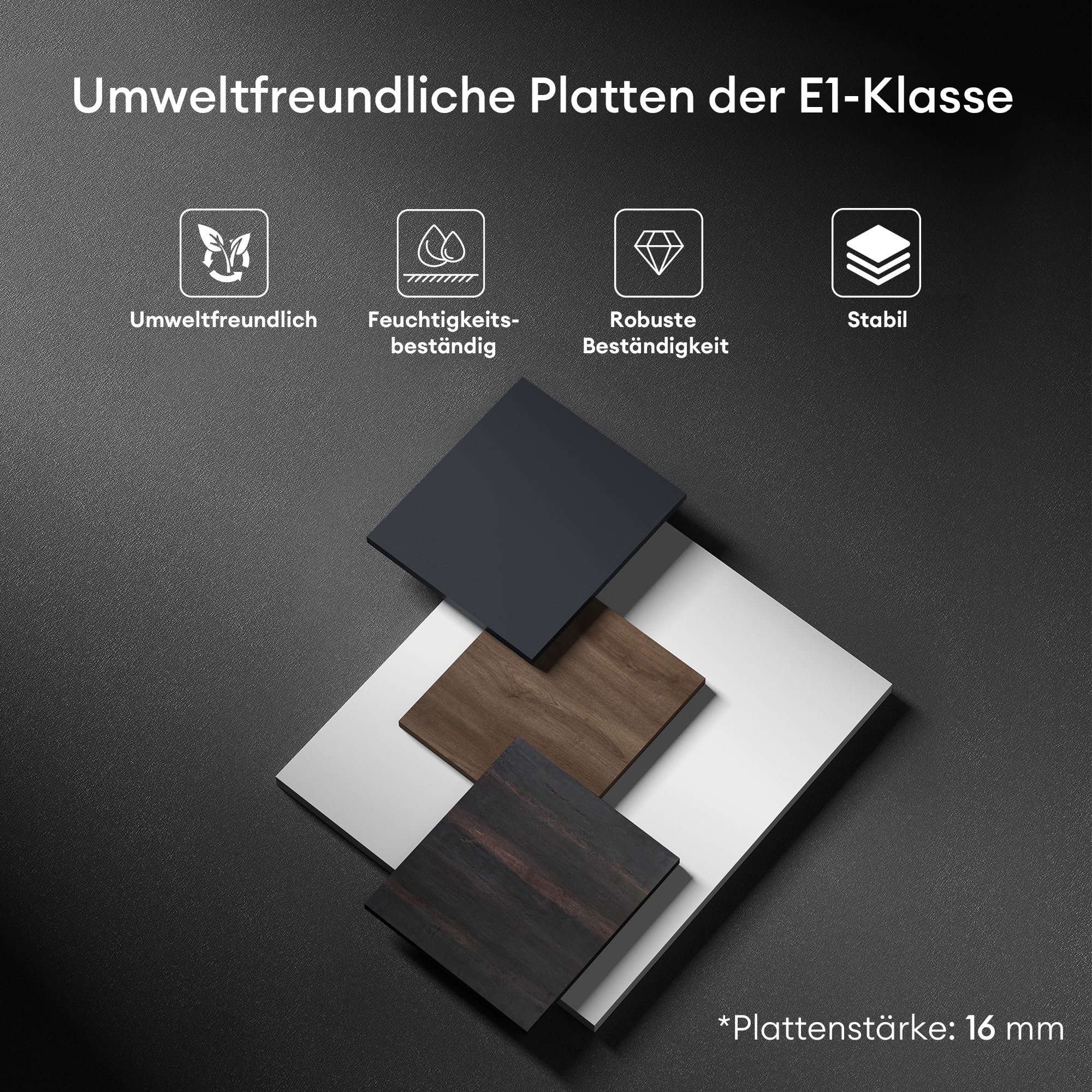 Mai & Mai Waschtisch Waschbeckenunterschrank inkl. Waschbecken | Badmöbel set, Badmöbel set, 120x48x63cm, in Anthrazit matt, mit 2-Schubladen, in Anthrazit, Deep
