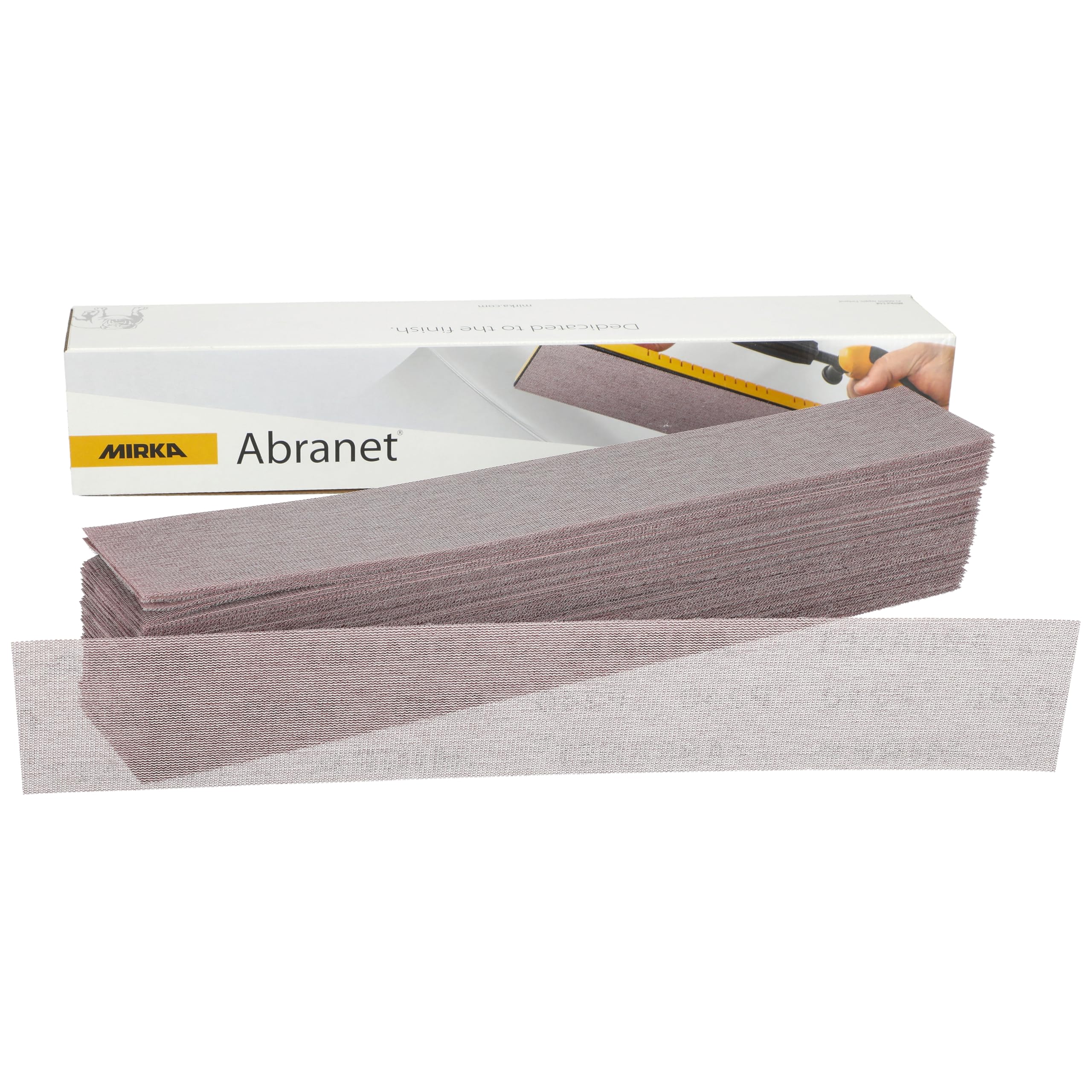 Mirka Abranet Sanding Strips 70x420mm P240 Grit 50x HookNLoop Dust Free Abrasive