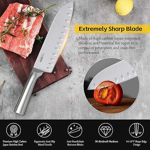 Miniatura 5 de Juego de cuchillos de cocina, juego de cuchillos de 16 piezas con bloque