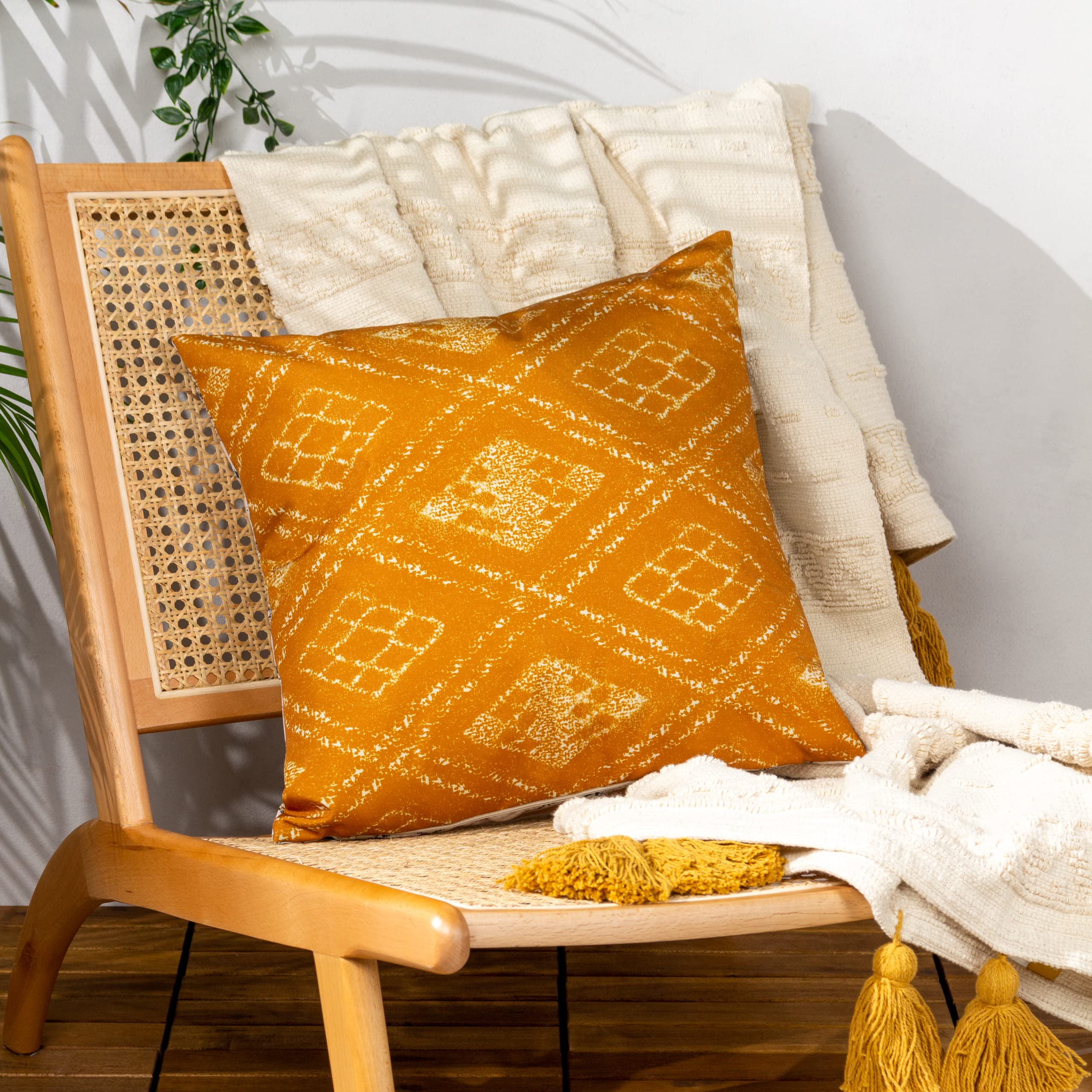 Furn. Atlas Outdoor Polyester Filled Cushion - Twin Pack,43 x 43cm