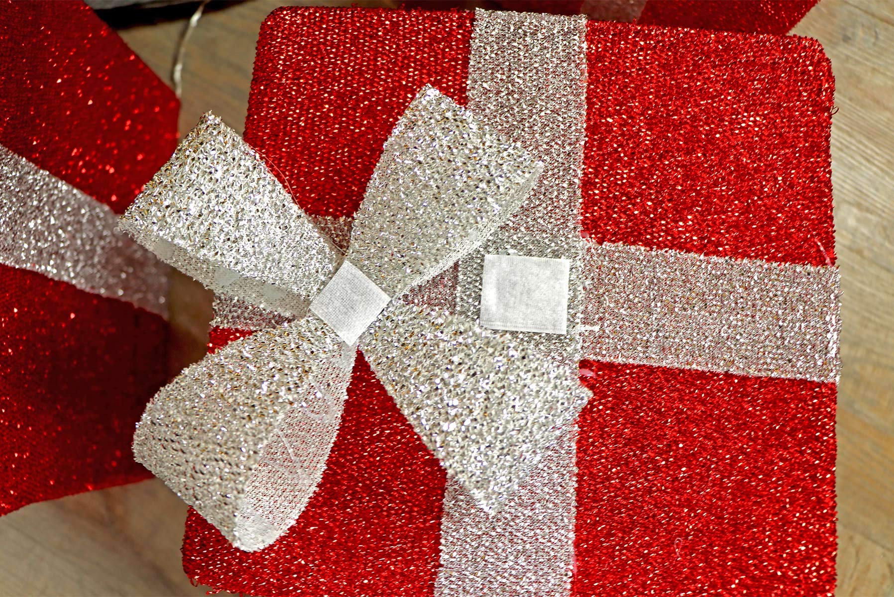 Gartenpirat LED Geschenkbox 3er Set Weihnachtsdeko Deko-Set in Rot