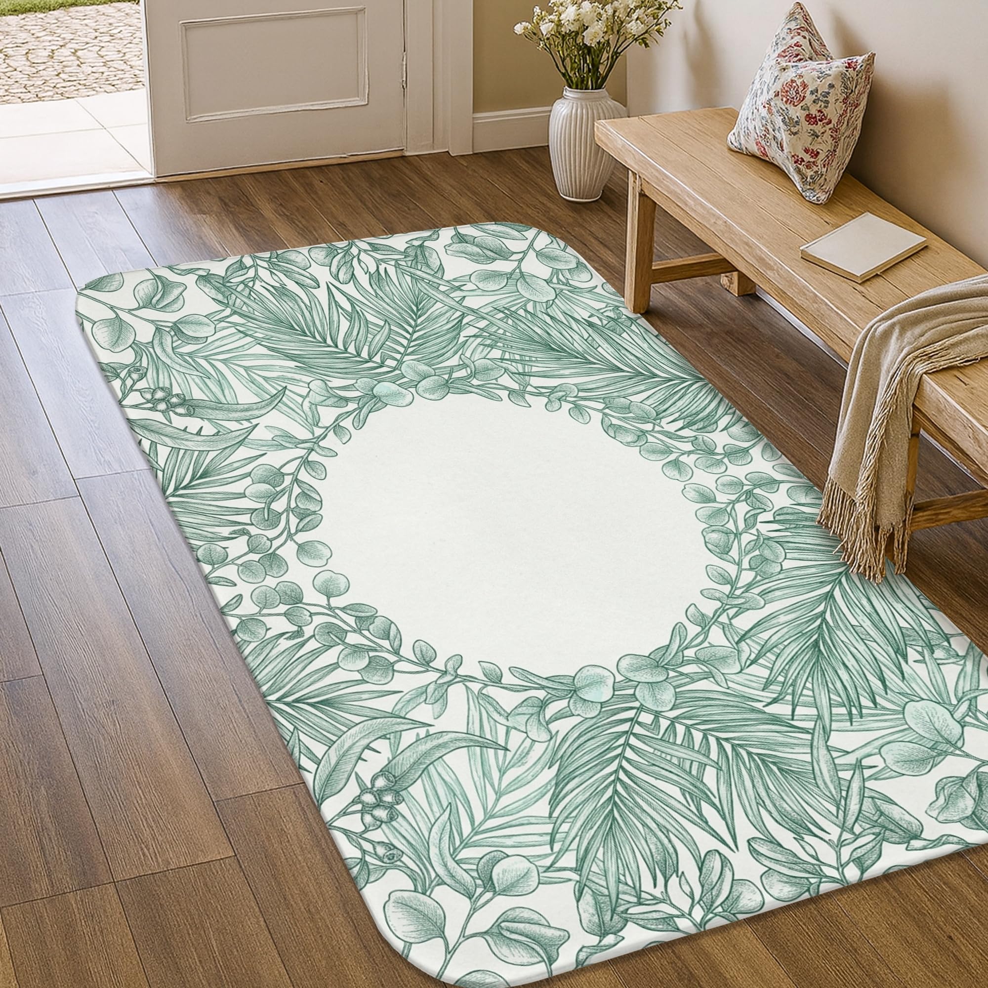Alfombra de área de hojas resistente a decoloración para proteger tu suelo