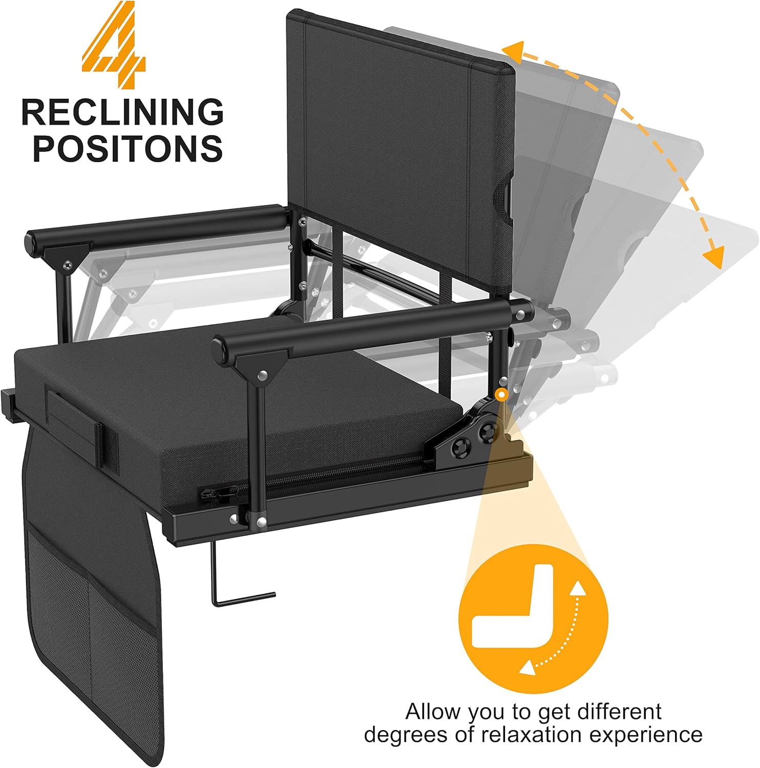2 Pack stadium seats for bleachers with back support, 600 lbs Rated Lightweight Bleacher Seats with Ultra Padded Comfy Foam Cushion, Stadium seats for Bleachers with Back Support and Shoulder Strap : Sports & Outdoors