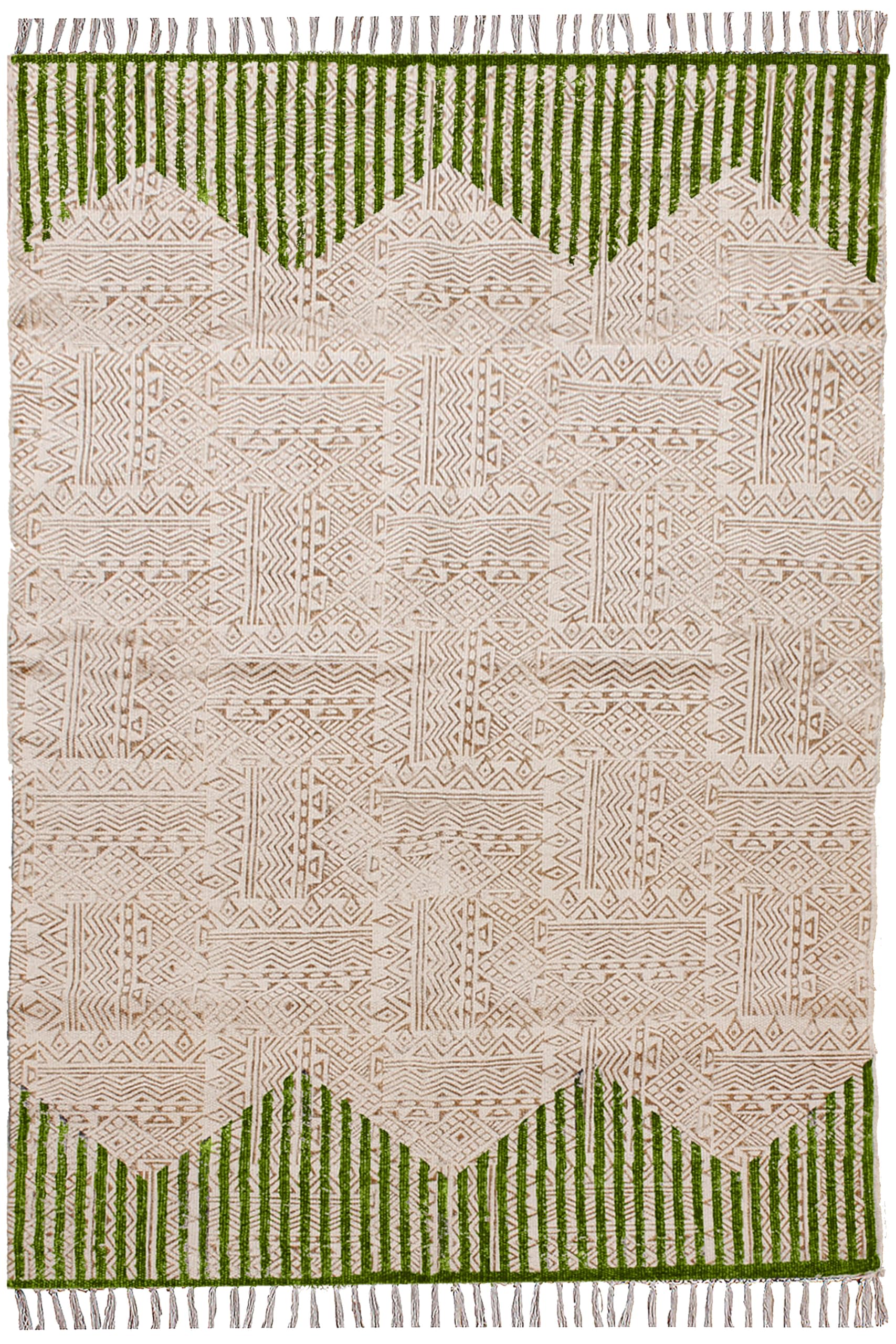 Tapis de couloir Kilim 6x55 cm en coton lavable pour intérieur et extérieur