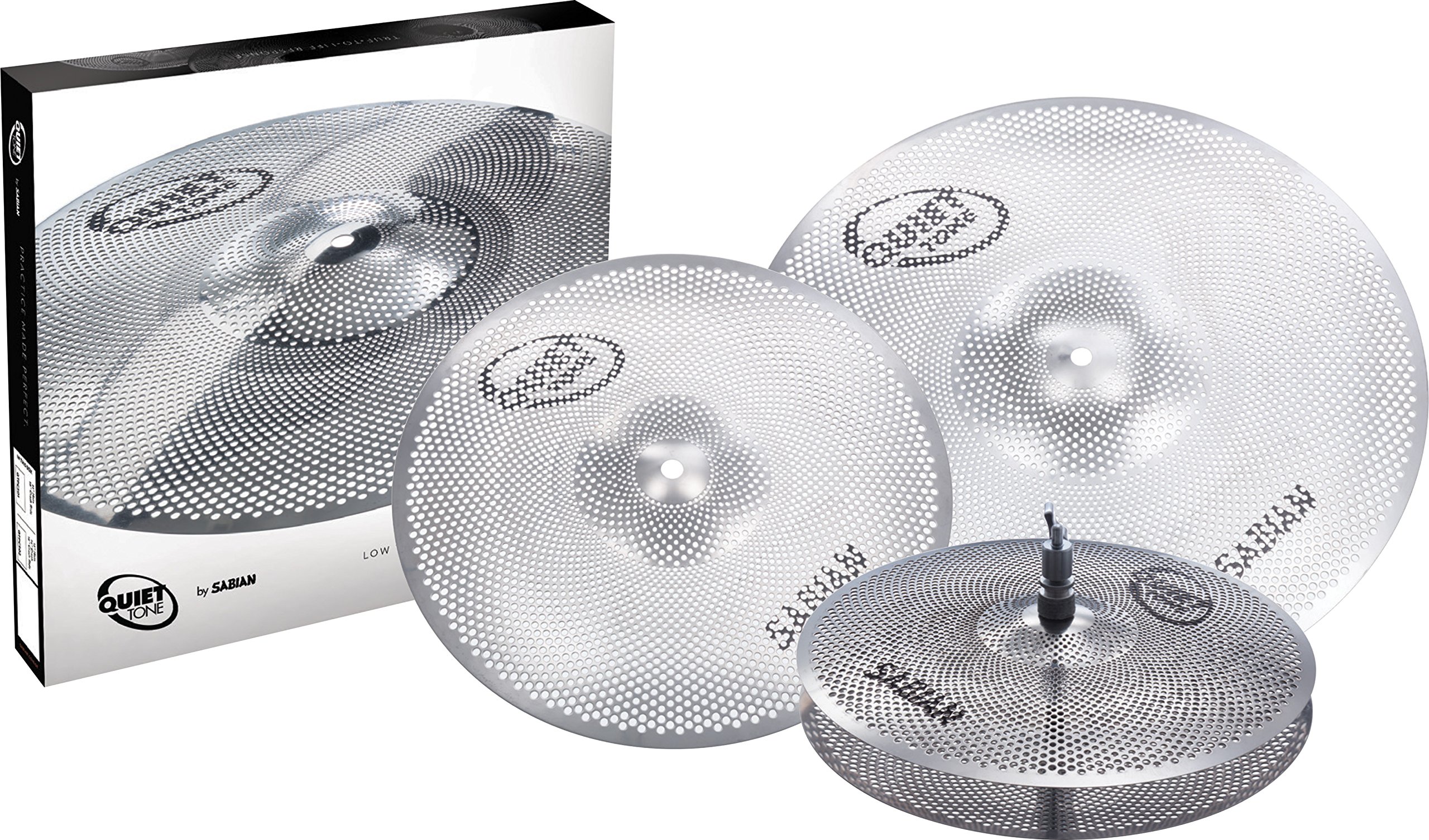 Sabian QTPC502 becken Pack de beckens Quiet Tone 13"-14"-18"