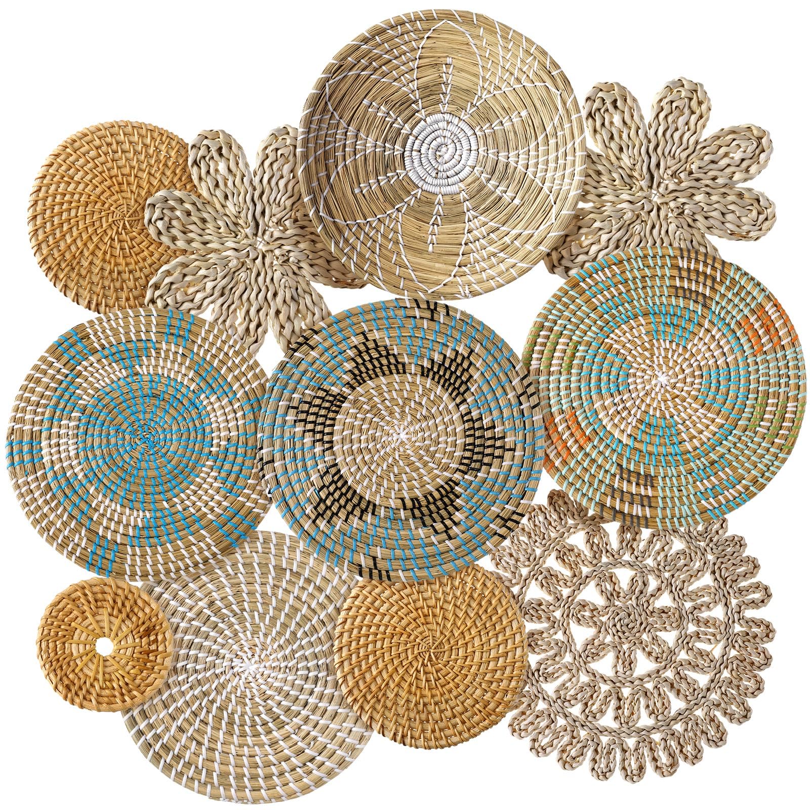 Photo 1 of Xuhal 11 Pcs Boho Hanging Wall Basket Decor